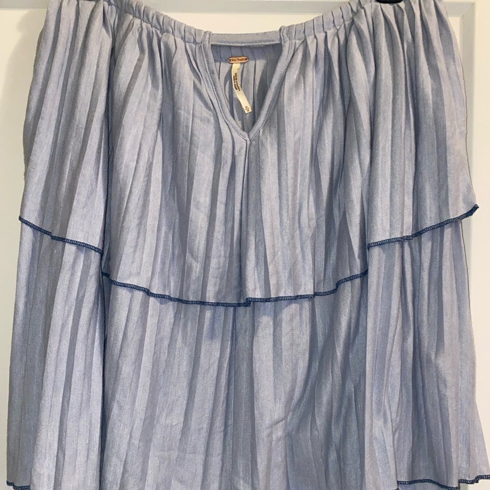 Strapless Pleated Blouse